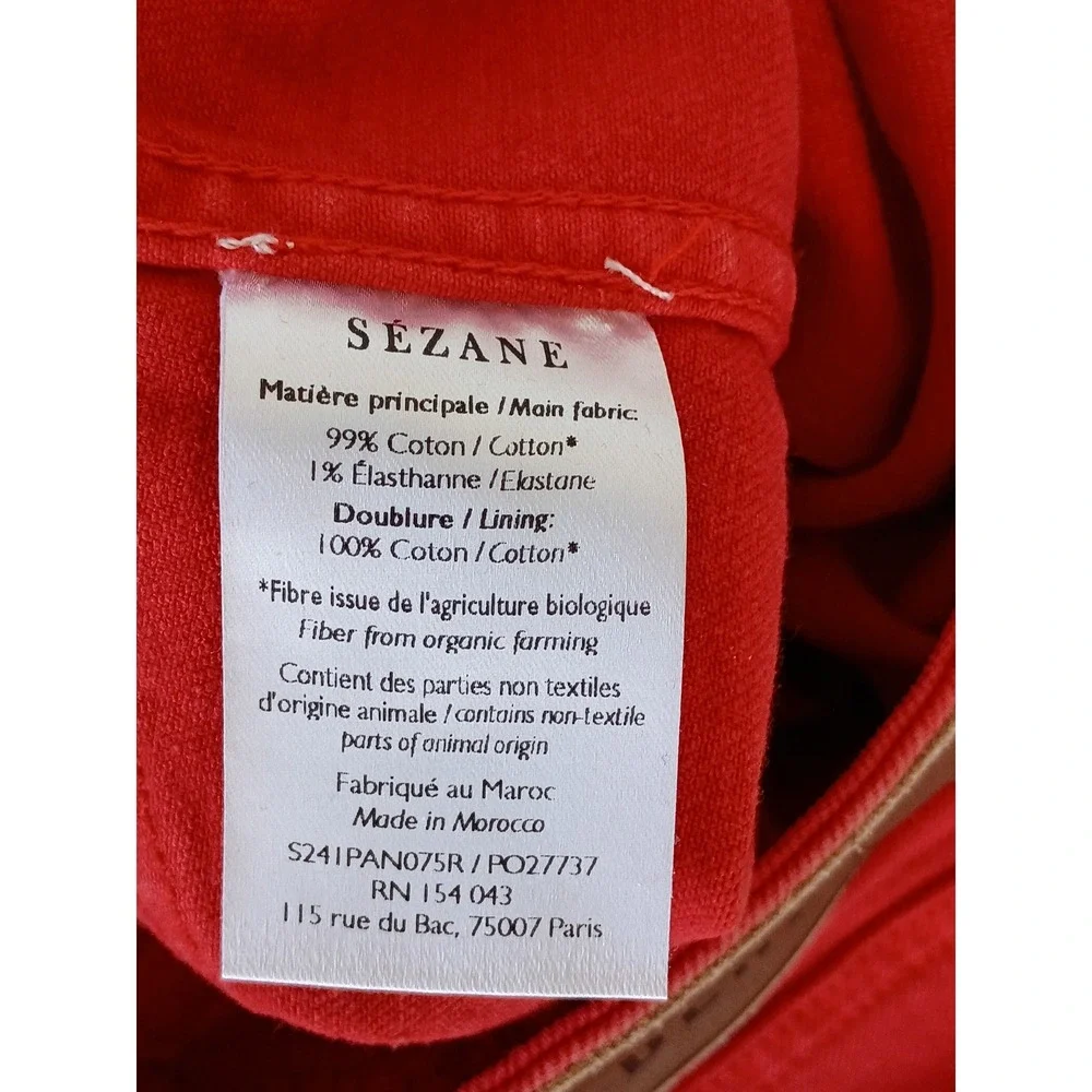 Sezane red denim
